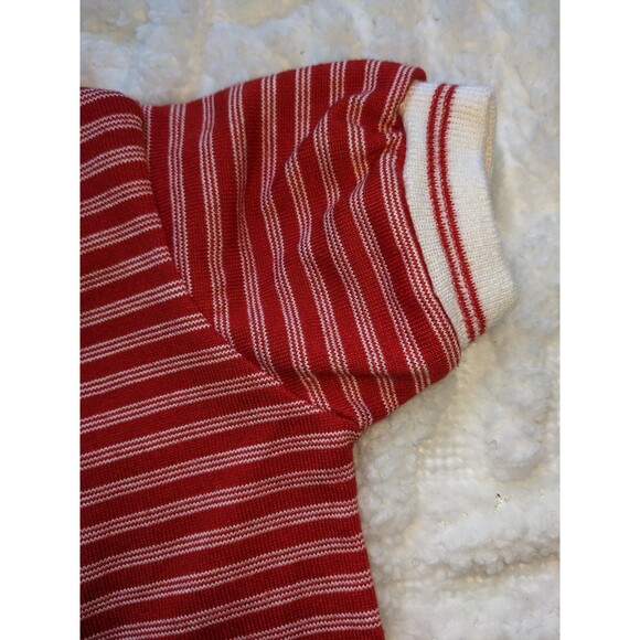 Vintage Health-Tex Red & white Bubble with Bear Applique Boys Romper Sz 18 mo - Picture 6 of 7